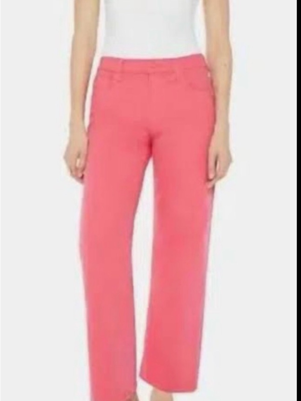 Mother Denim Mid Rise Maven Flood in Rouge Red